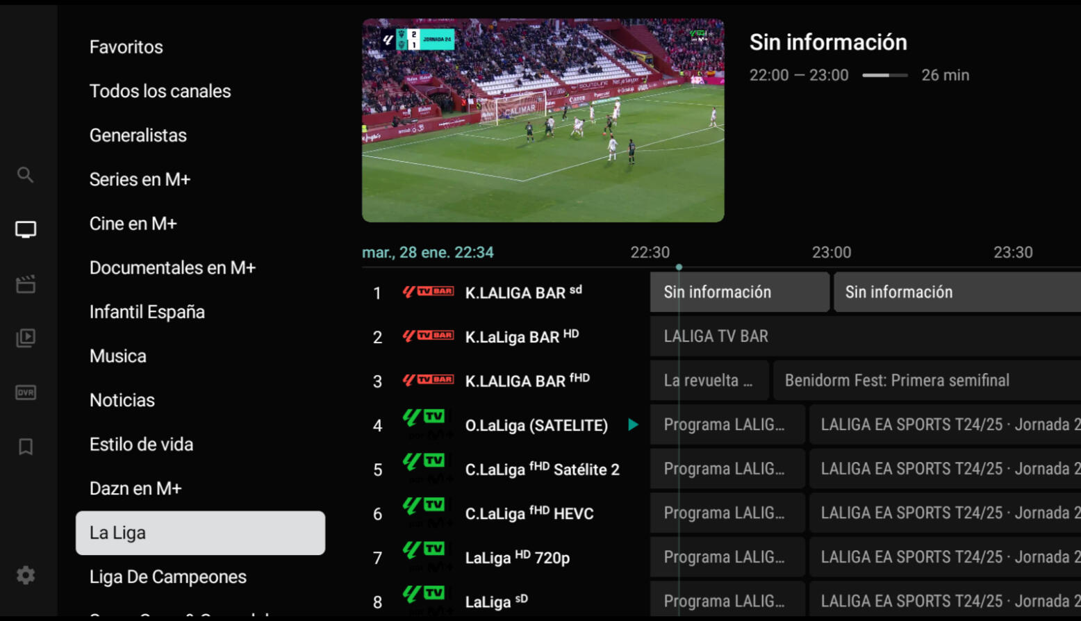 Pantalla de configuración completada